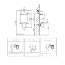 Cargar imagen en el visor de la galería, GL-7104-E - Mingitorio de cerámica automático