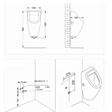 Cargar imagen en el visor de la galería, GL-7105 - Mingitorio Cerámico automático